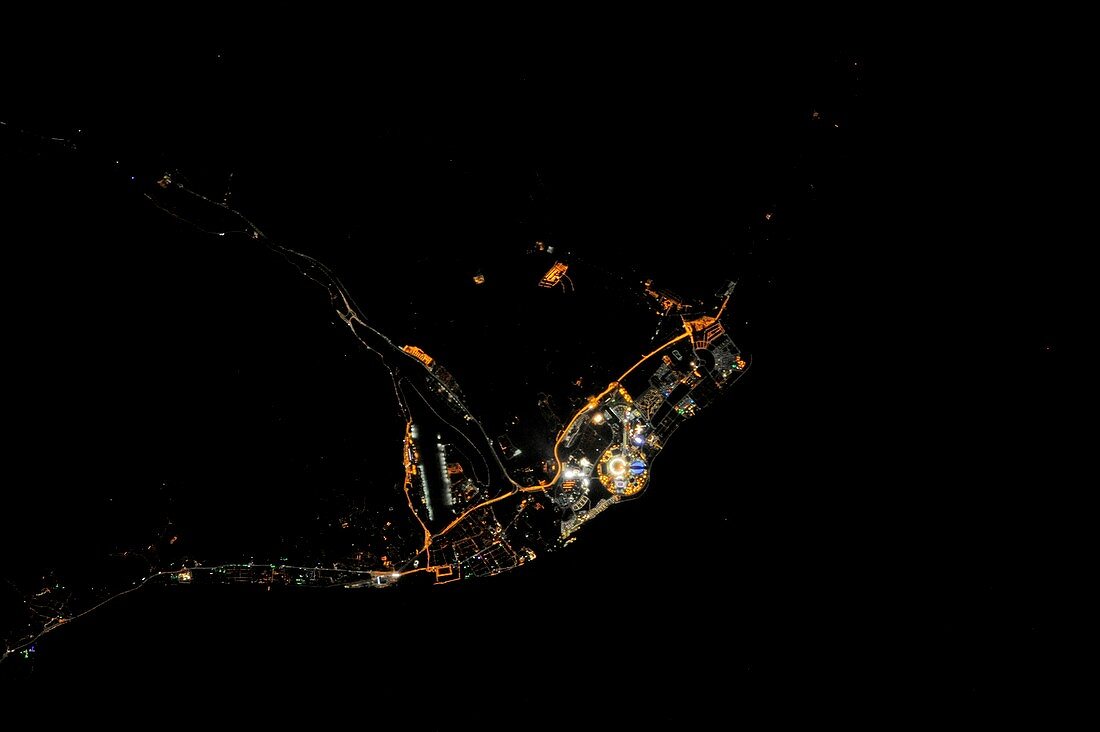 Sochi Olympic Park at night from space