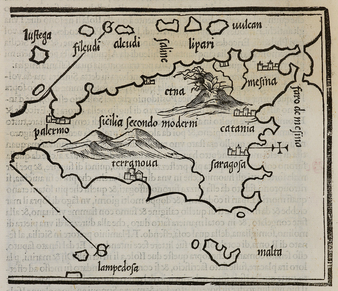 Map of Sicily and the islands
