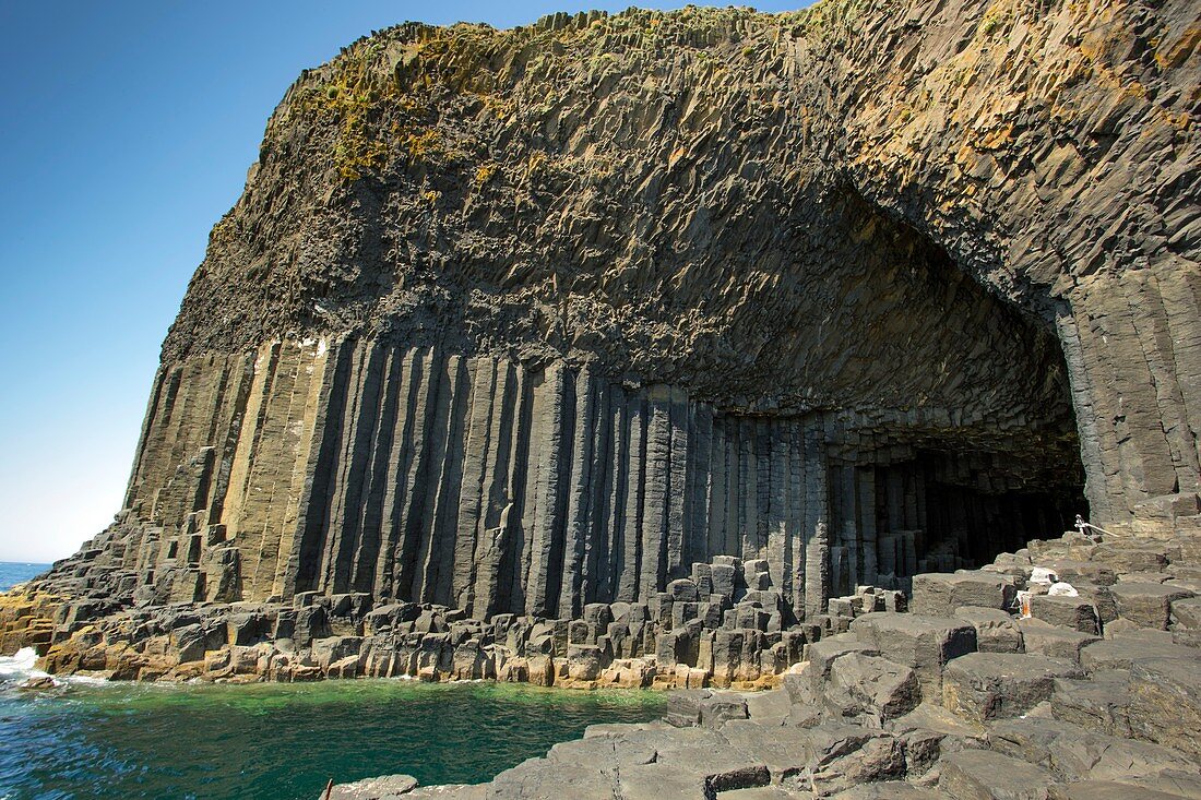 Fingal's cave and basalt columns