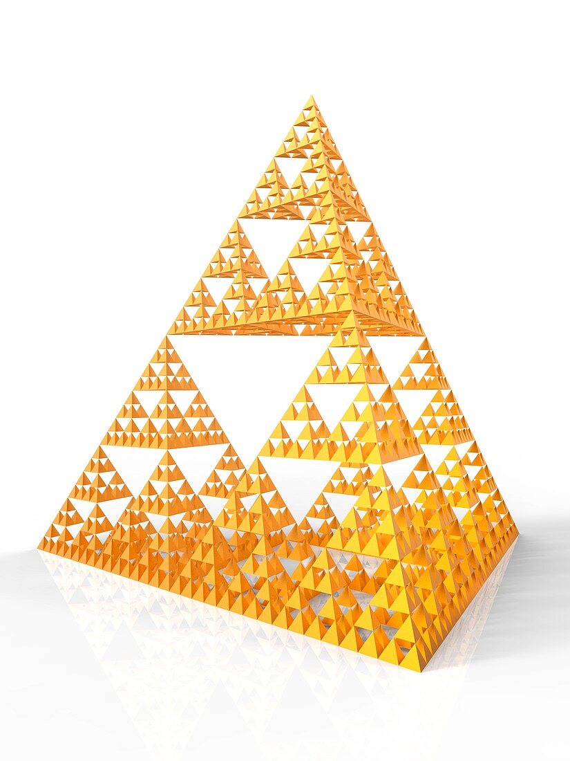 Sierpinski fractal pyramid,artwork