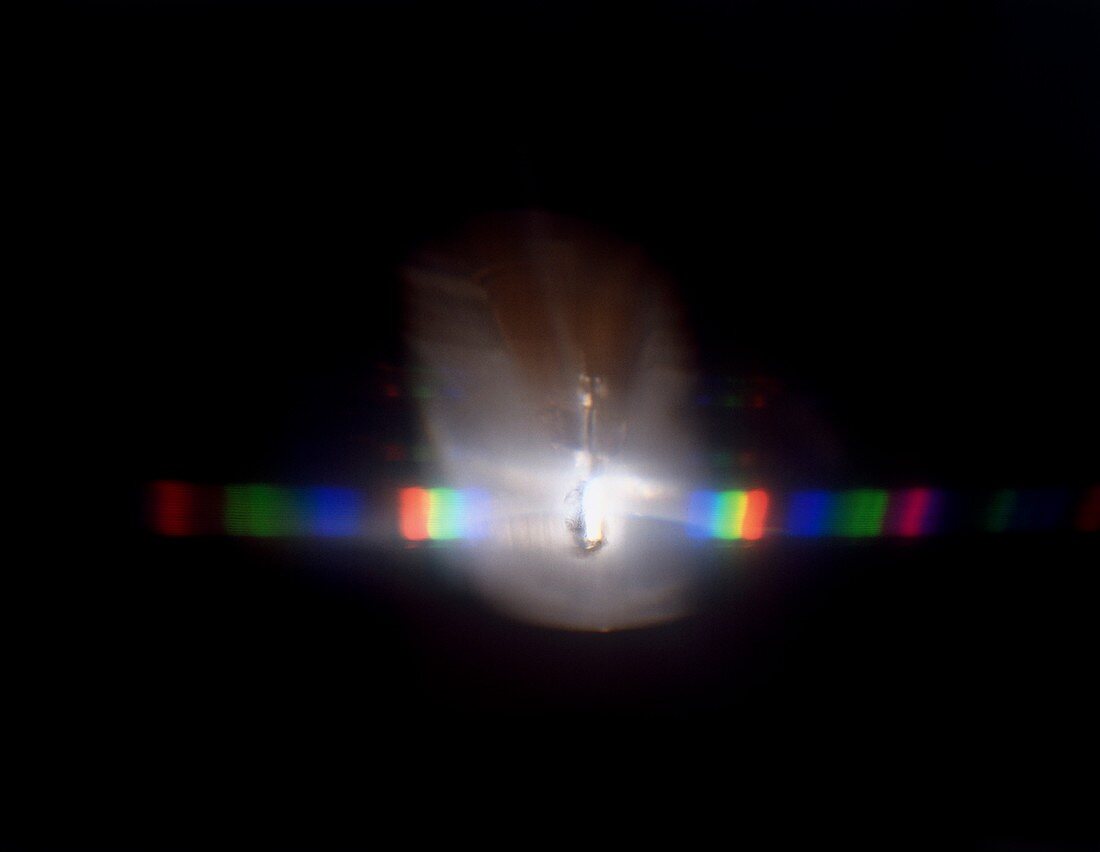 Continuous spectrum caused by white light