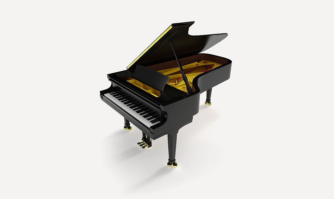 Model of a grand piano