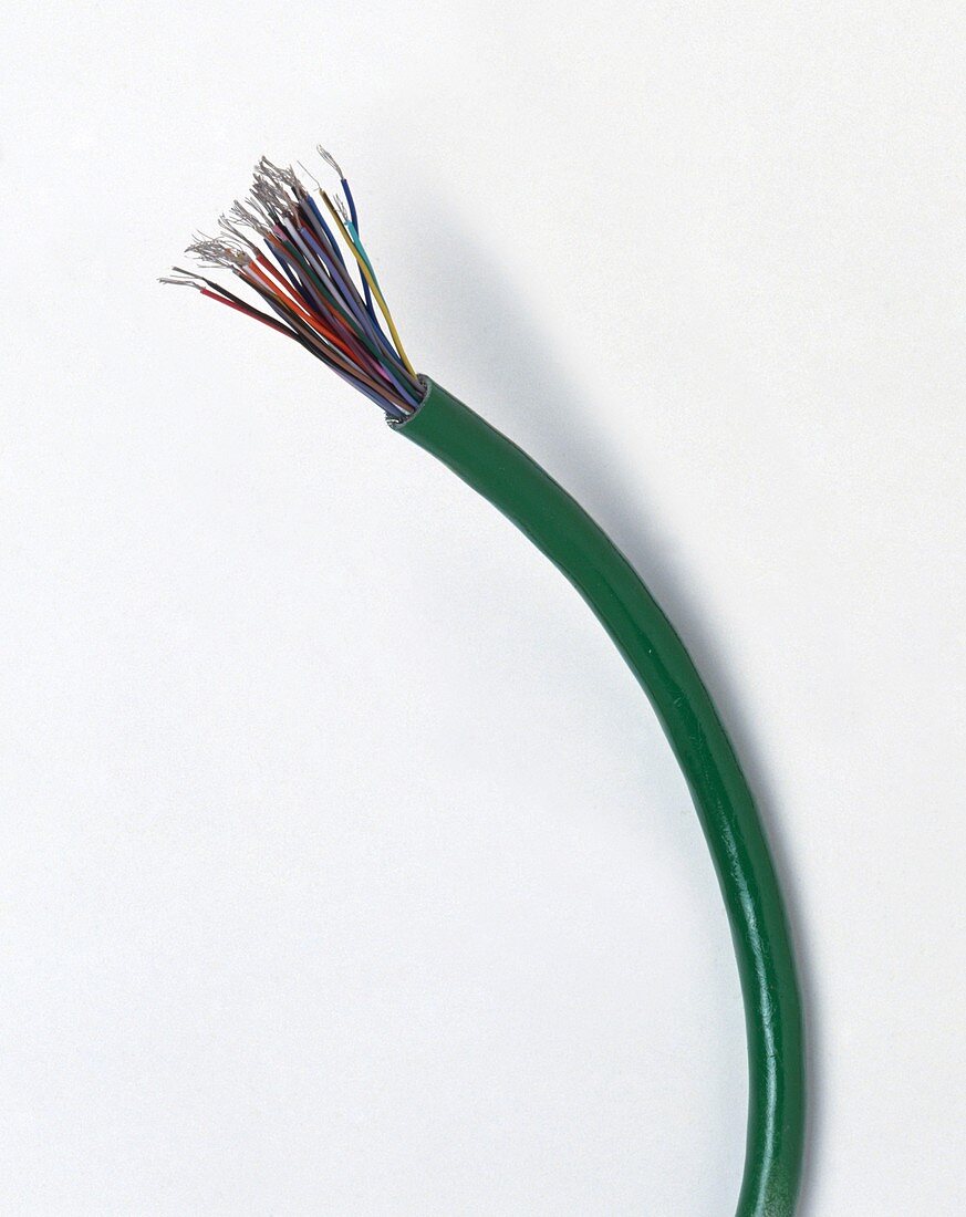 Cable with the wires exposed