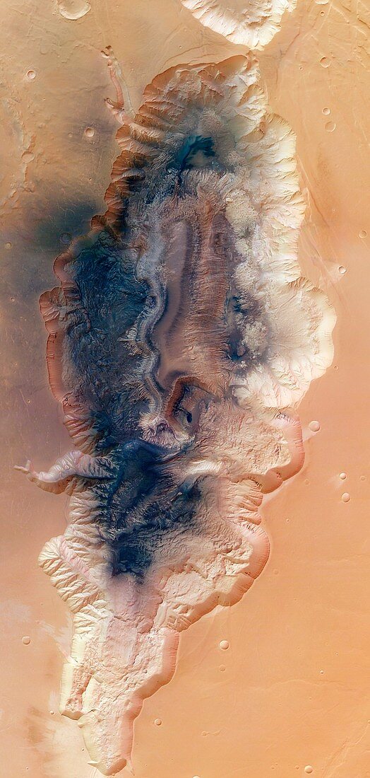 Hebes Chasma,Mars,satellite image