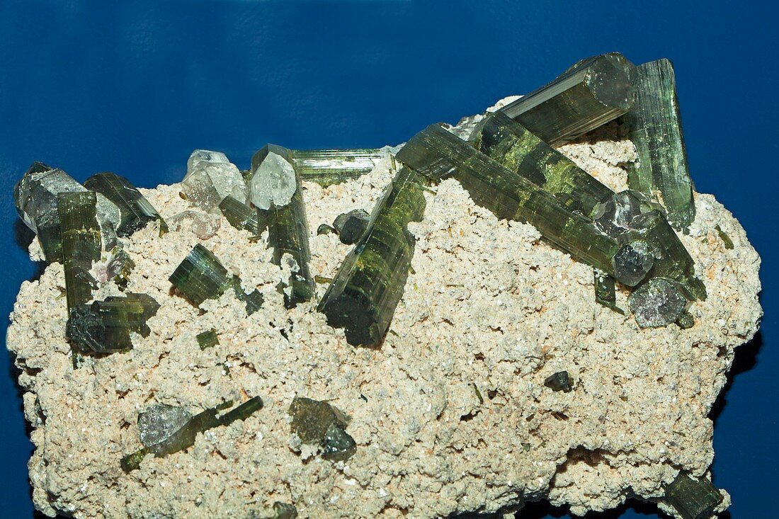 Tourmaline crystals in quartz