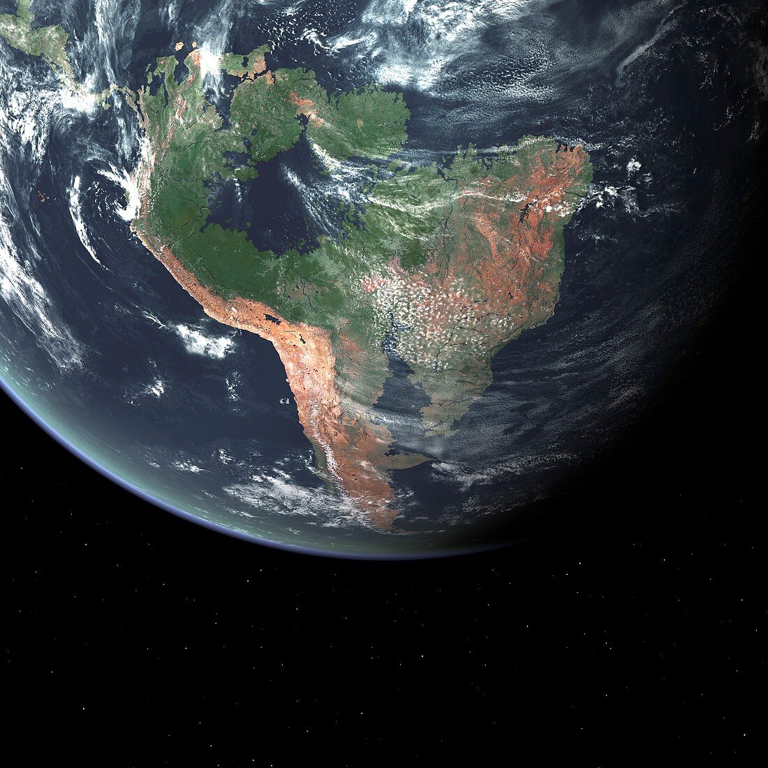 South America with sea level rise