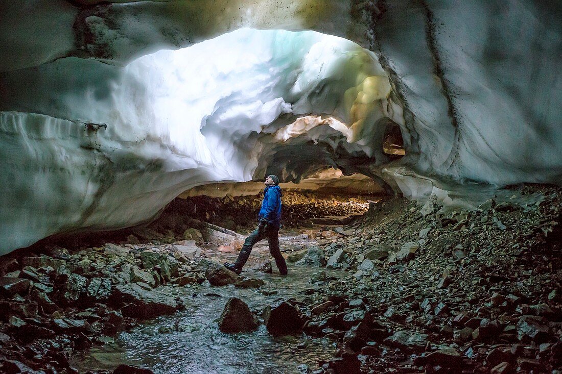 Collapsed ceiling of a glacial tunnel