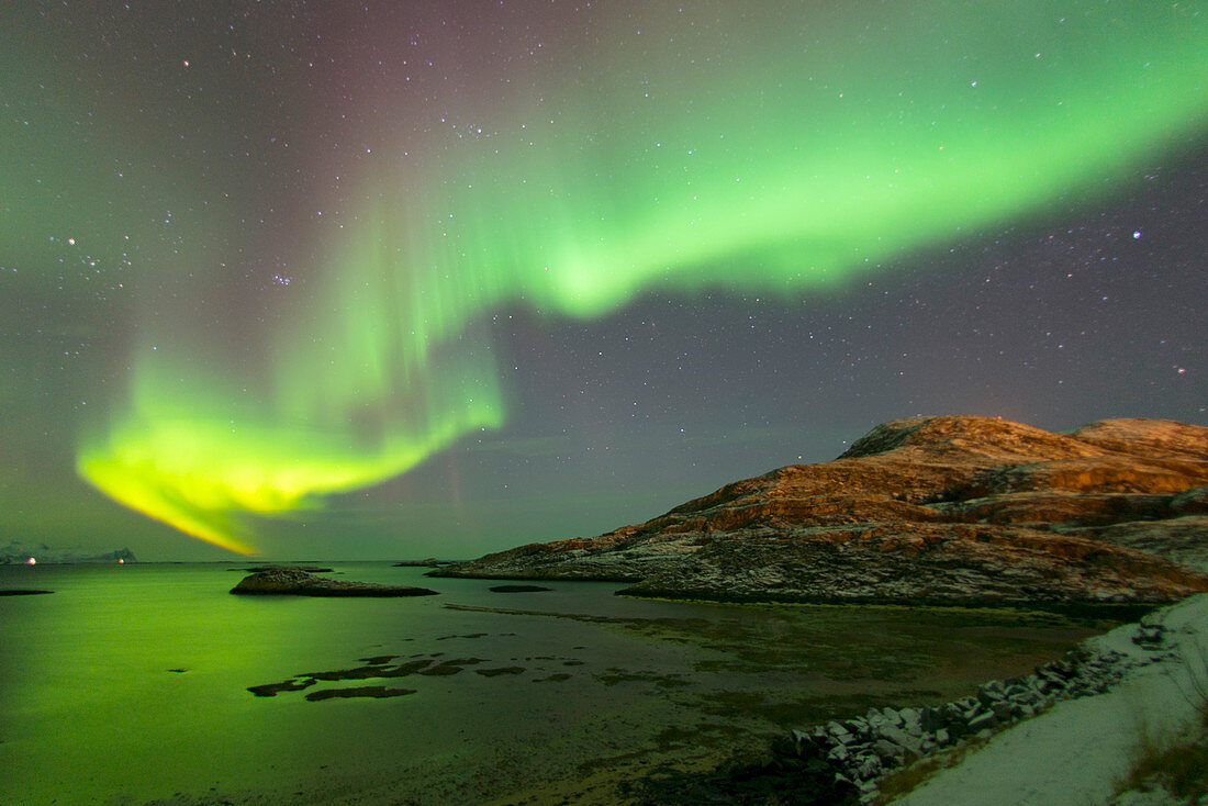 Aurora borealis,Svalbard,Norway