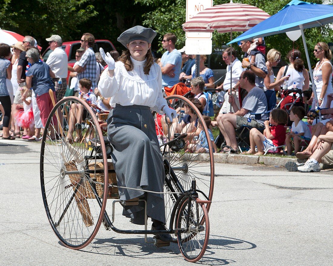 Antique tricycle,summer parade