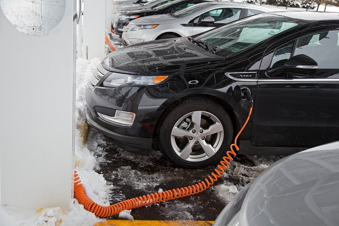 Chevrolet Volt electric car charging