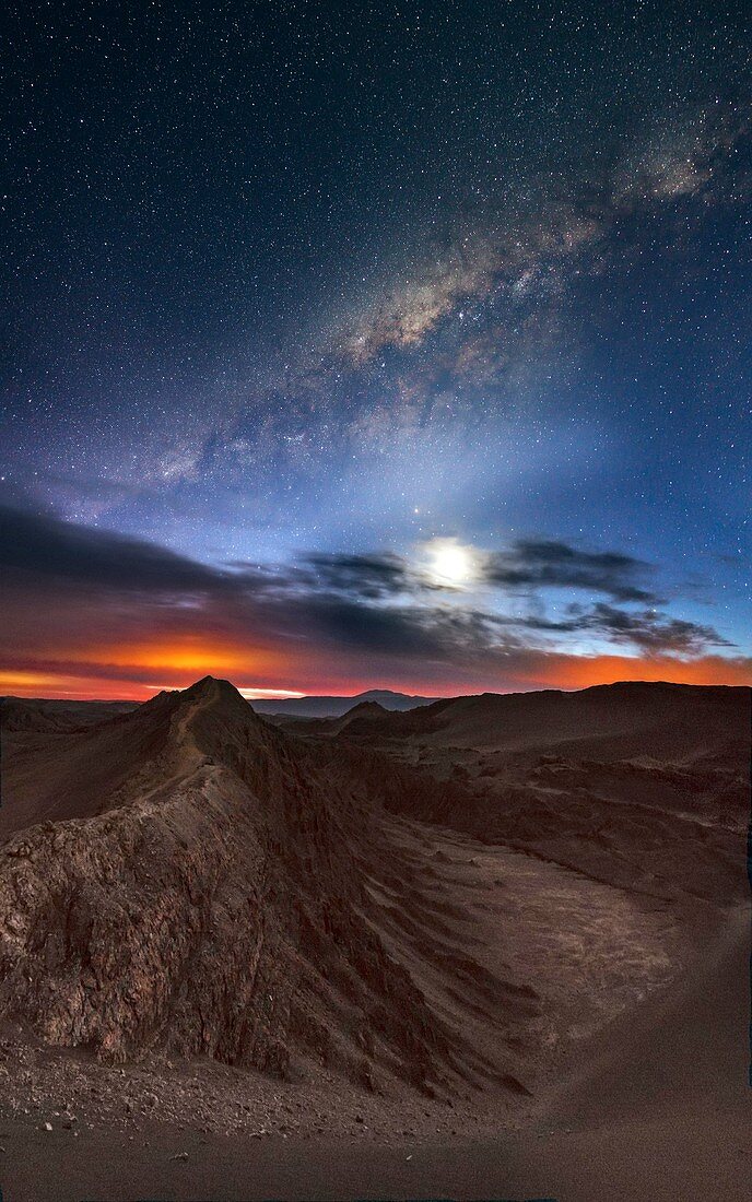 Twilight over Valle de la Luna,Chile