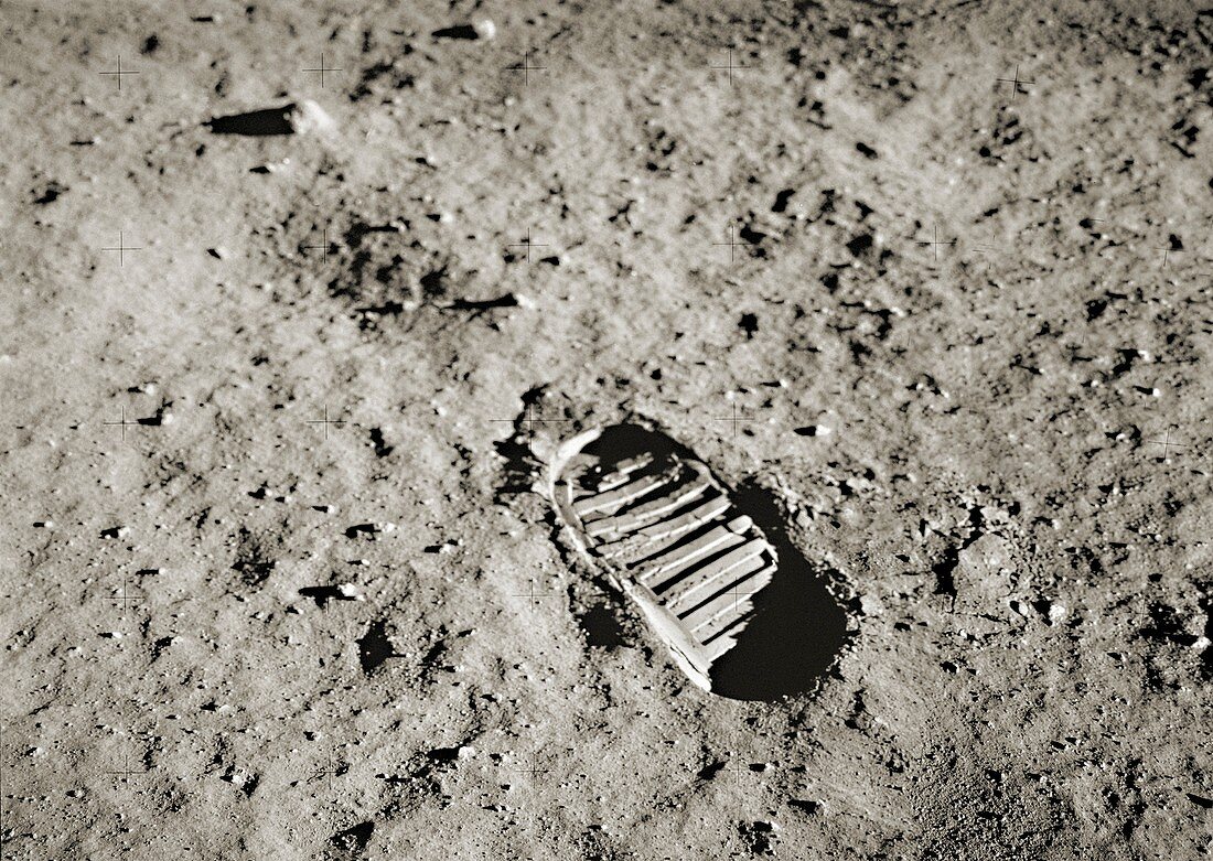 Bootprint on the moon