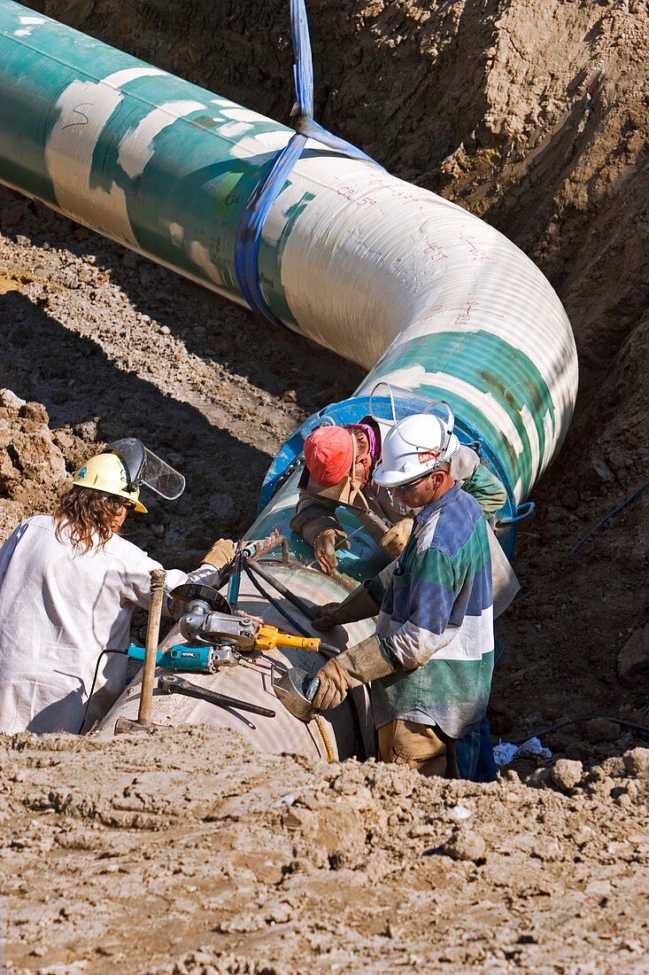 Gas pipeline construction