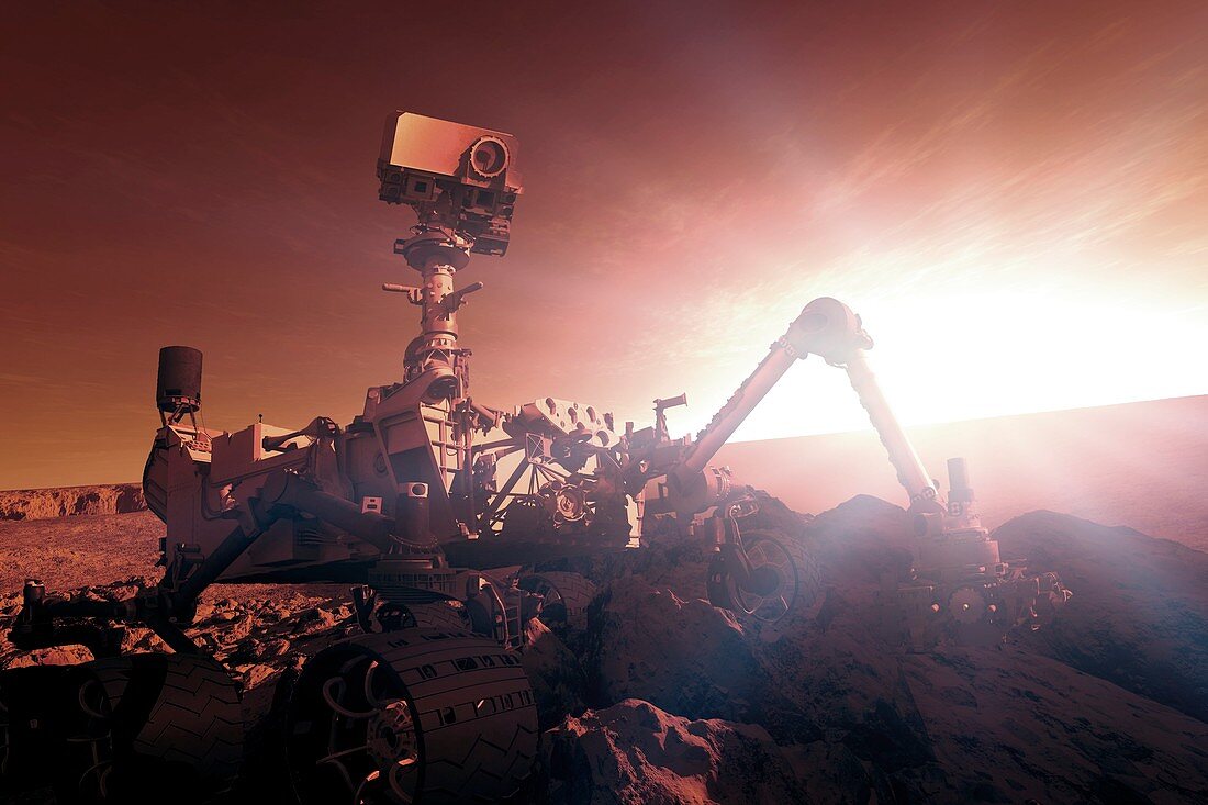 NASA Curiosity Mars rover,artwork