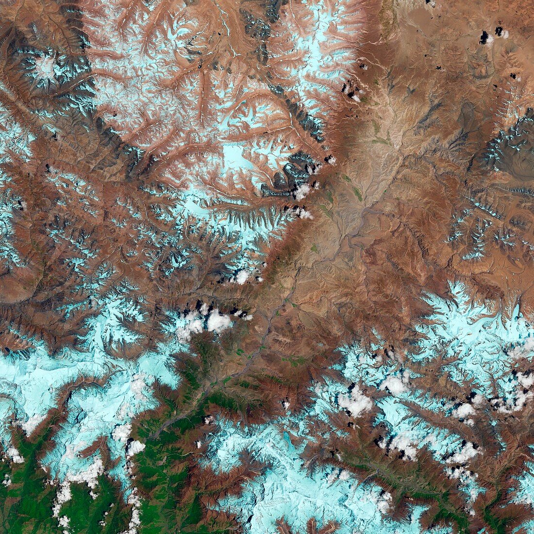 Kali Gandaki Gorge,satellite image