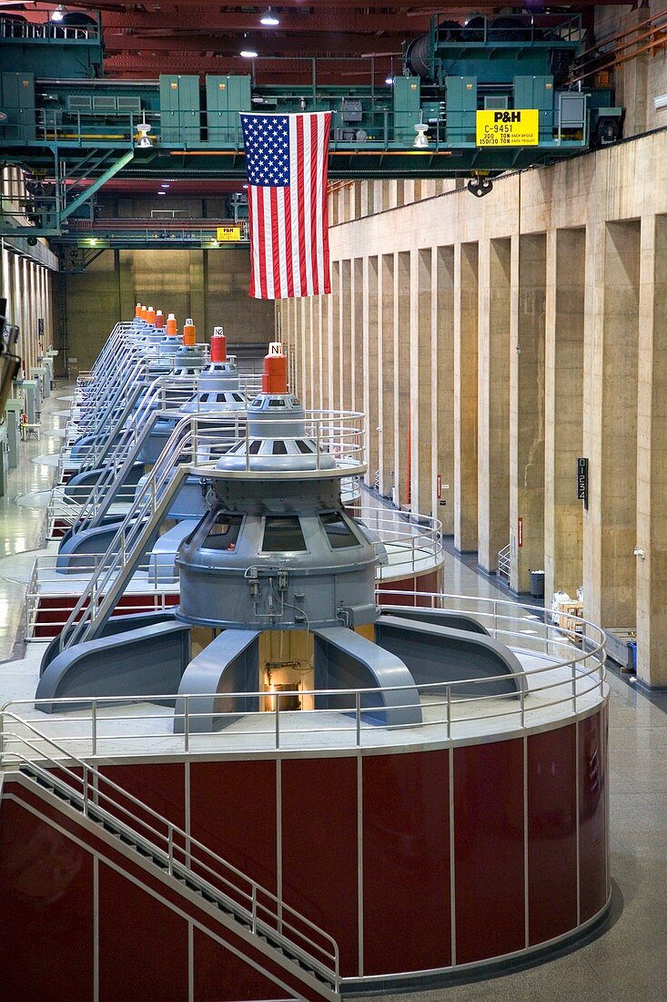 Hoover dam turbine hall