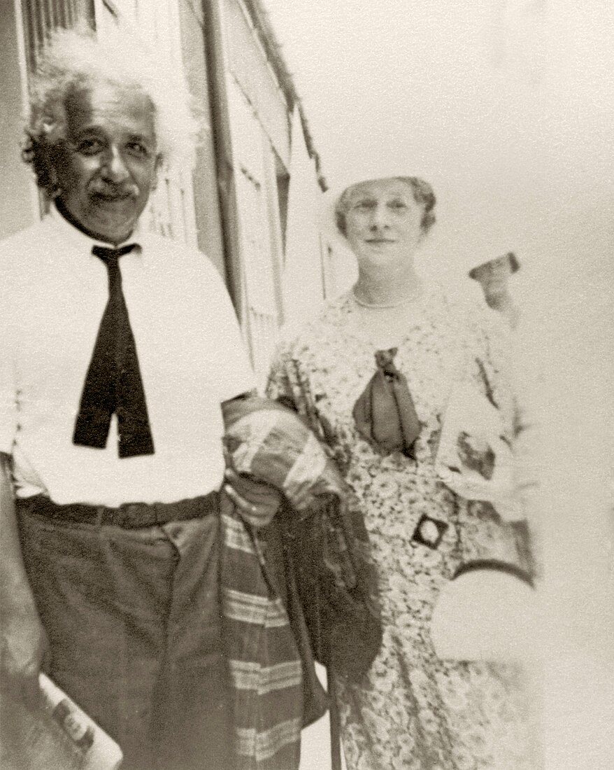 Einstein on a ship,1932