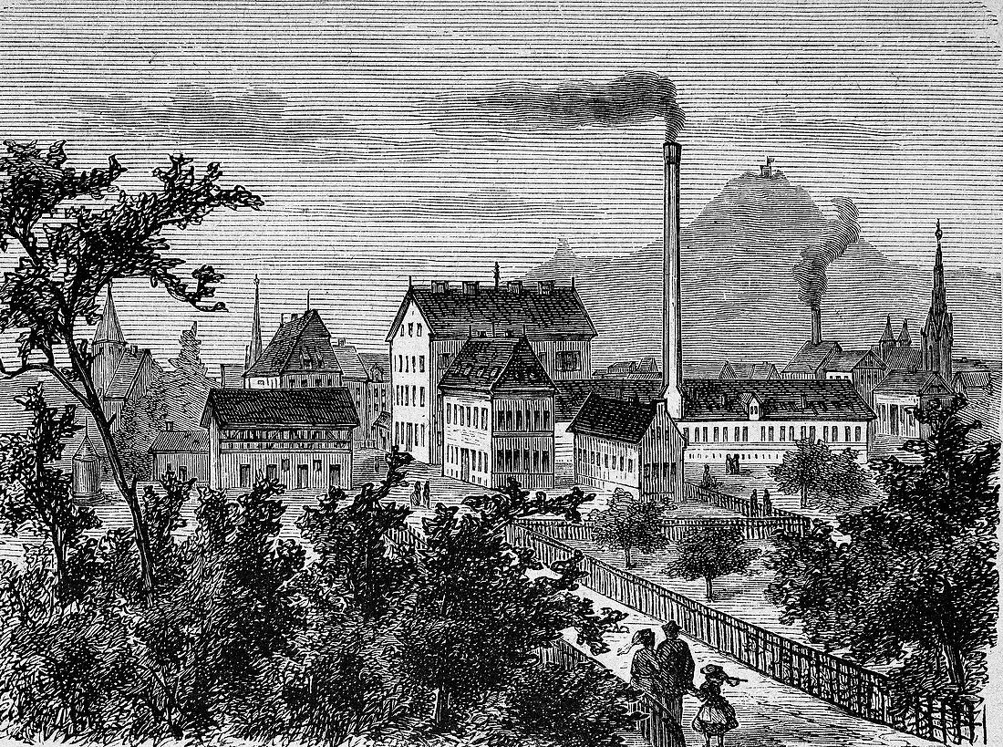 Factory and paper mill,artwork