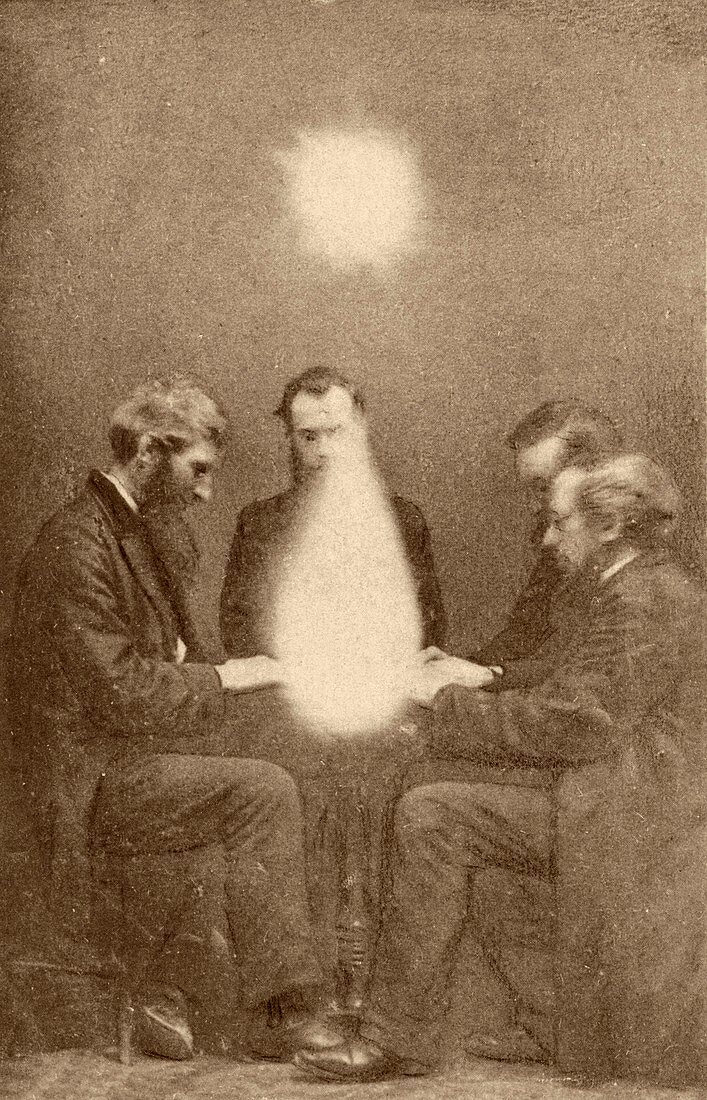 Seance and psychic forces,1872