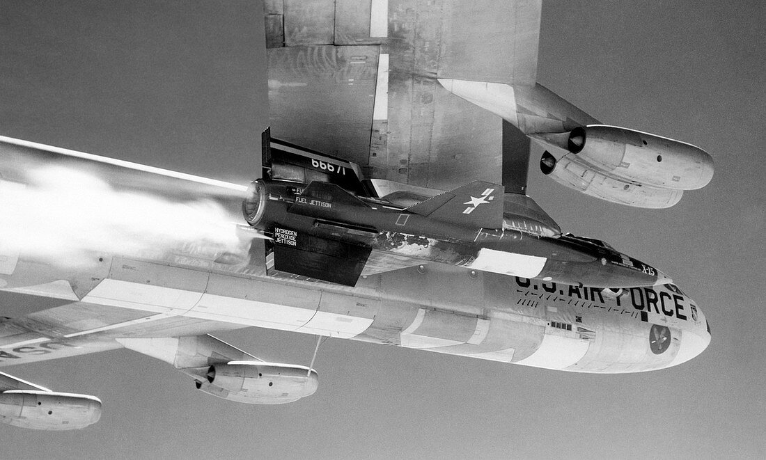 X-15 aircraft on a Boeing B-52,1960