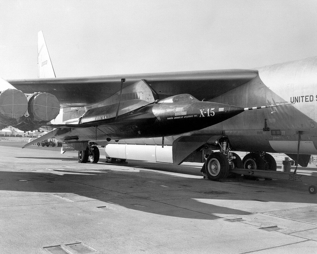 X-15 aircraft on a Boeing B-52,1959