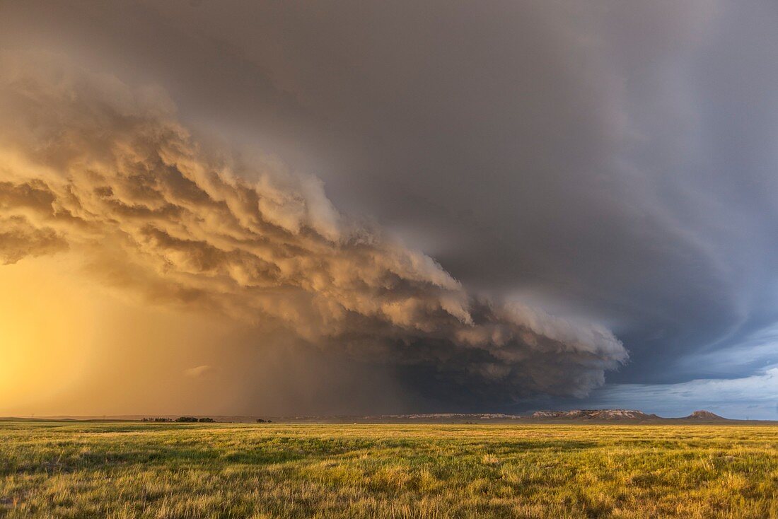 Thunderstorm at sunset,Wyoming,USA