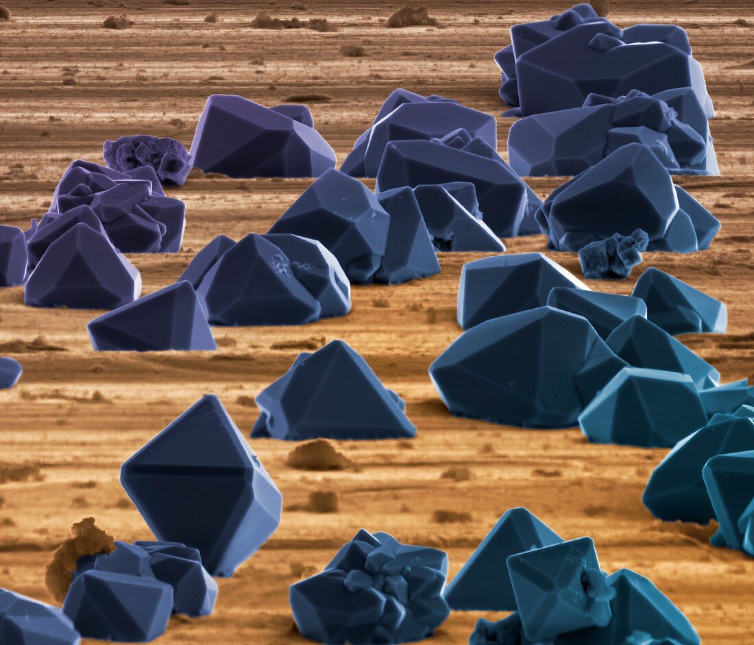 Titanium microcrystals,SEM