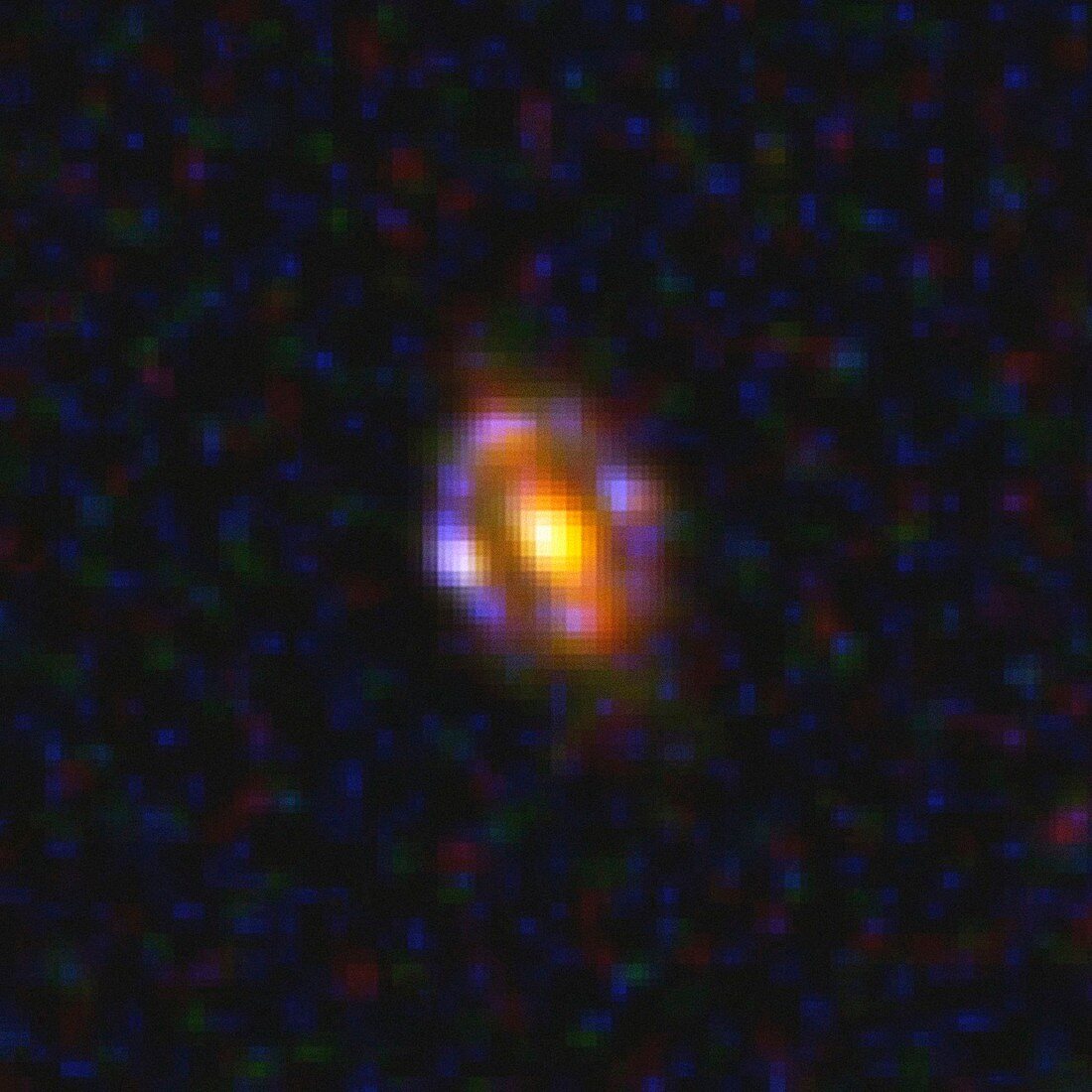 Distant gravitational lens,Hubble image