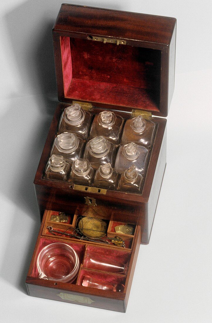 Medicine chest,circa 1860