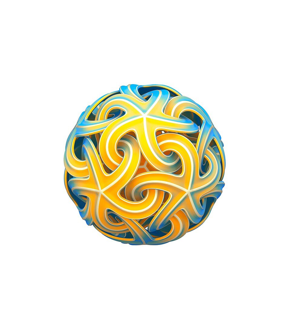 Sphere of interlocking geometries