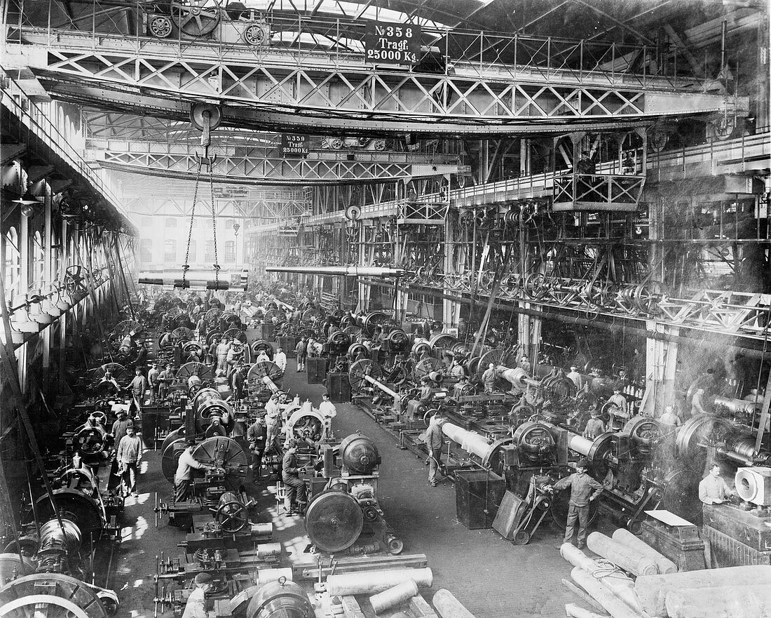 Krupp gun factory,Germany,1917
