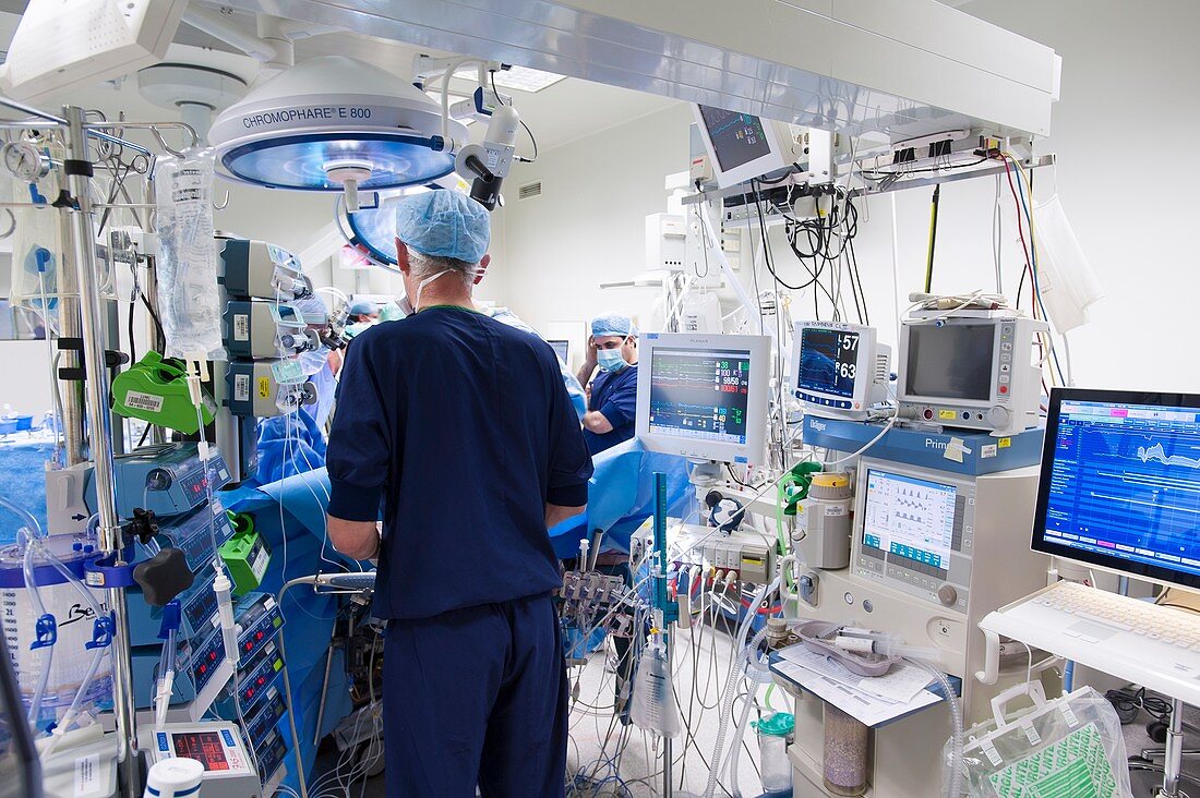 Anaesthetist during an operation
