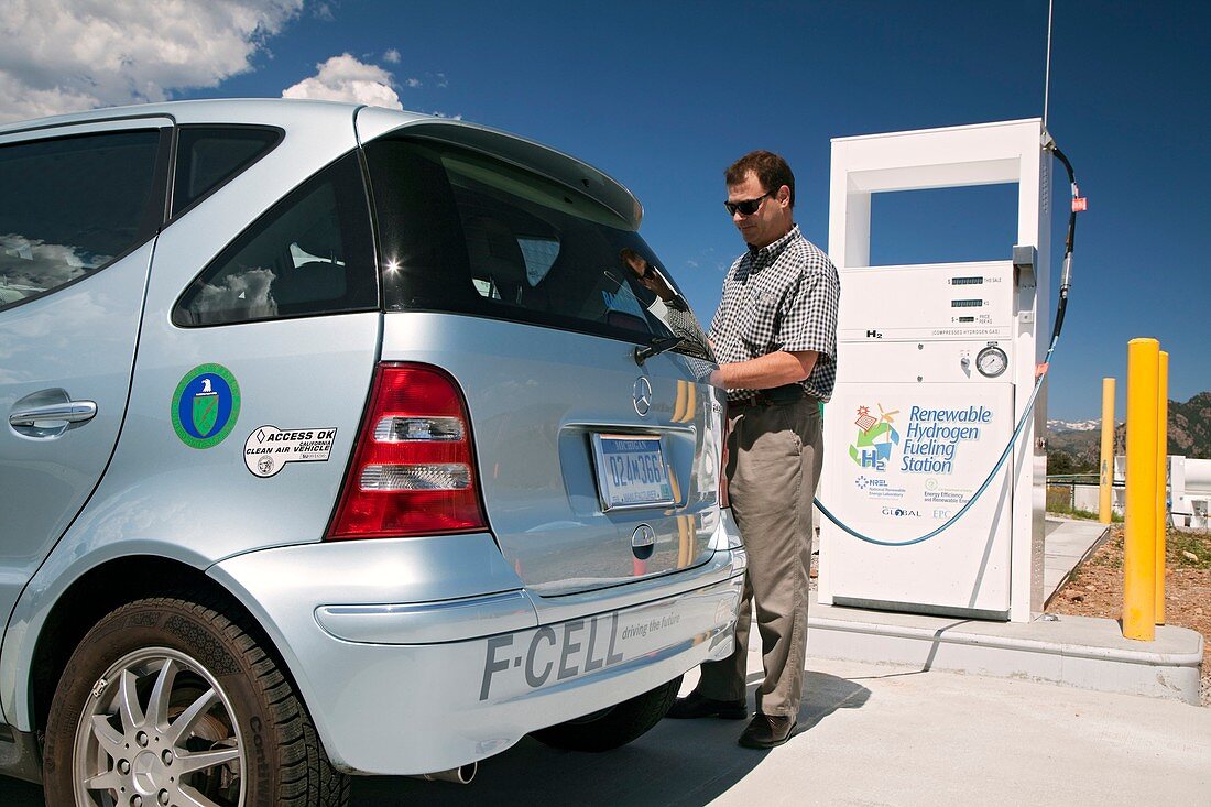 Refuelling hydrogen car