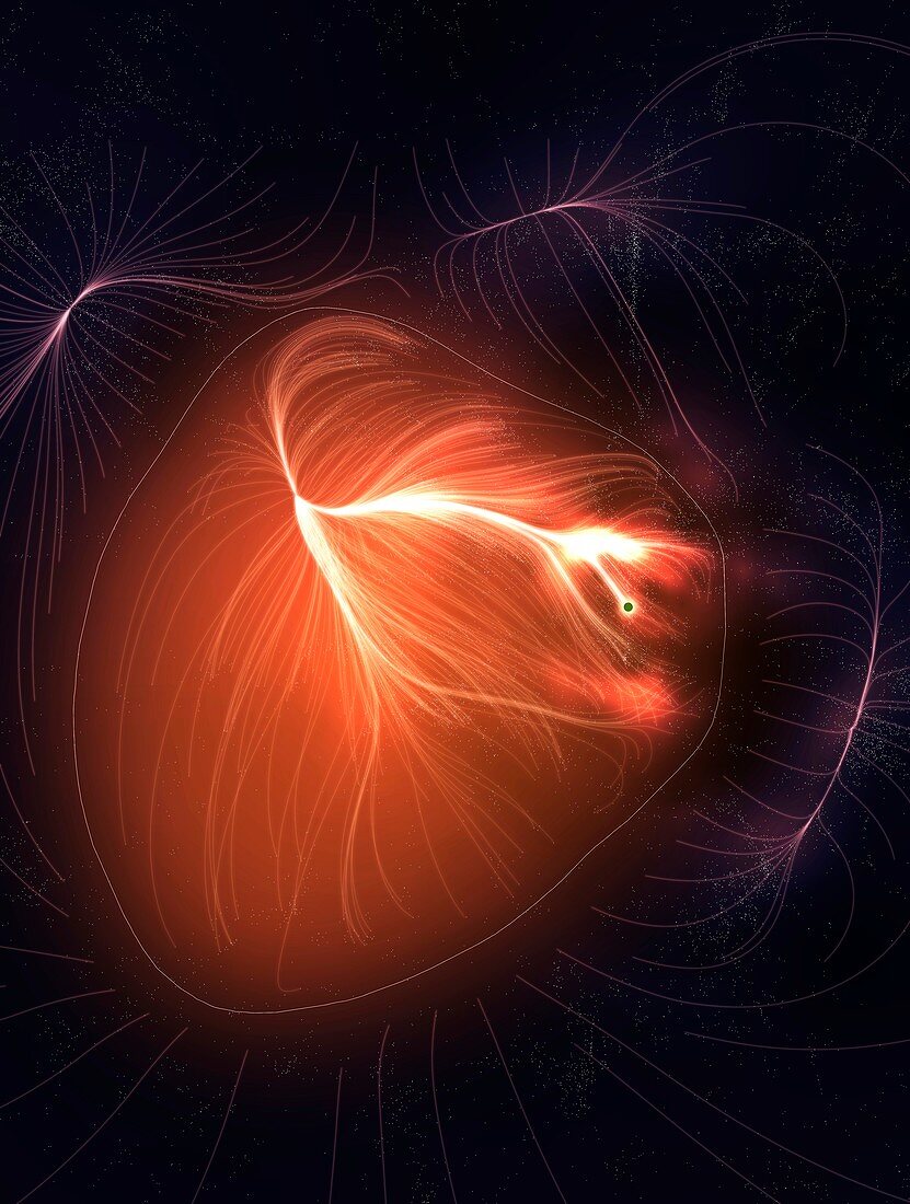 Artwork of Laniakea supercluster