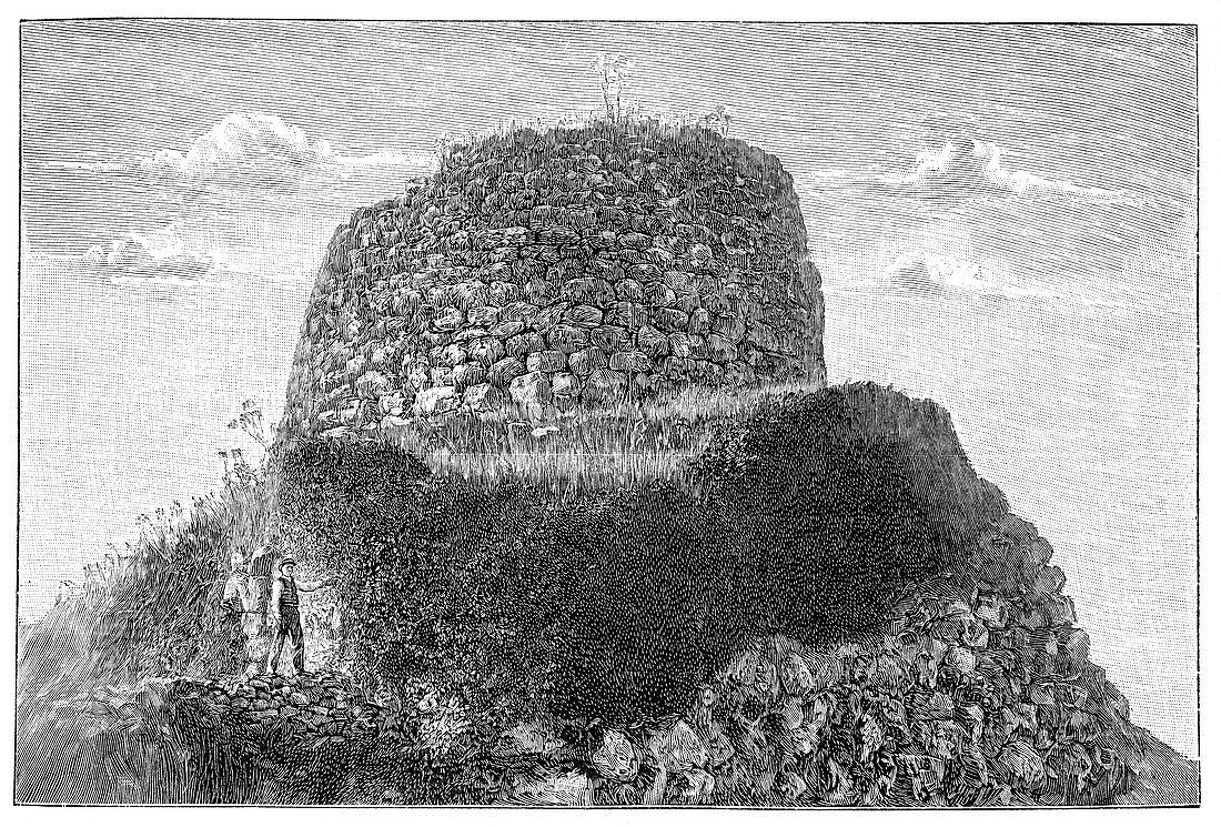 Nuraghe Losa,Sardinia,19th century