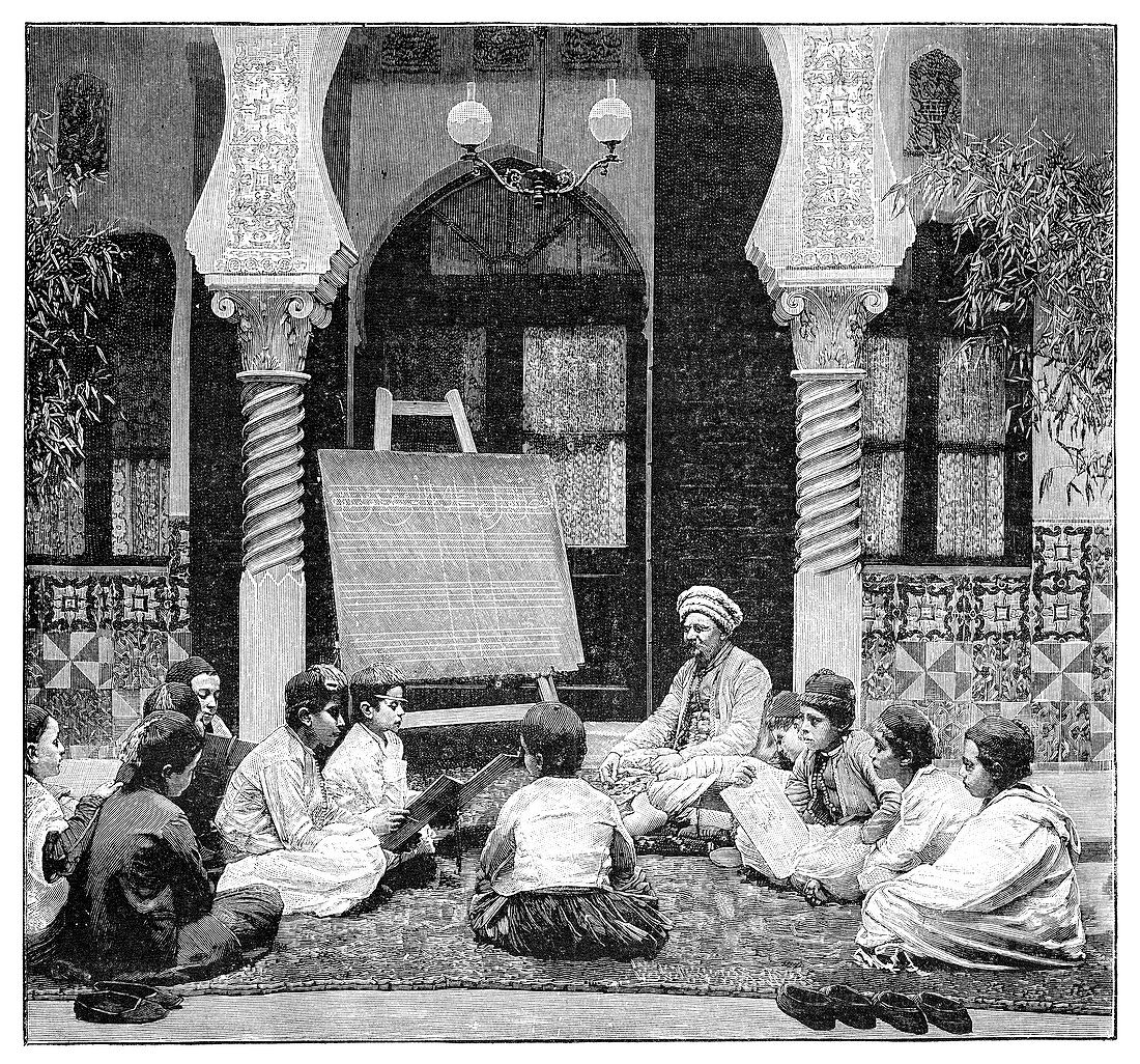 Arabic school in Algeria,19th century