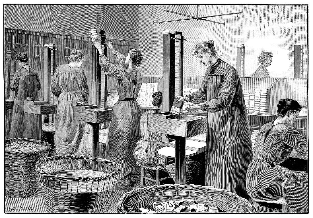 Matchstick factory,19th century