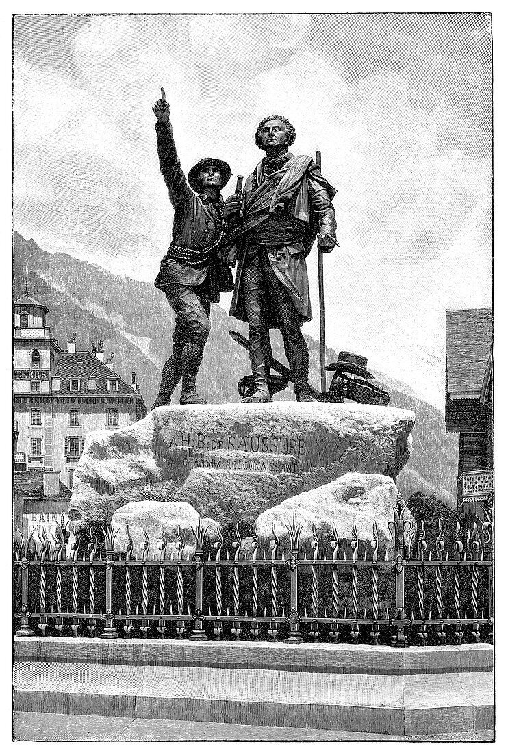 Mont Blanc first ascent monument,1887