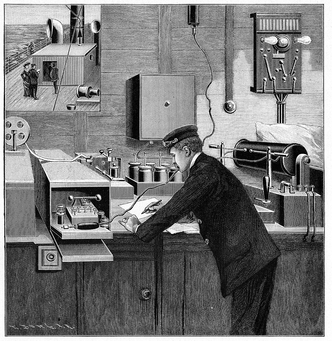 19th Century wireless telegraphy station