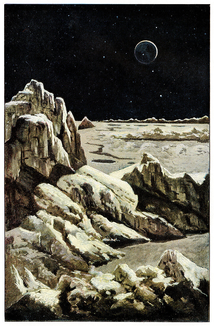 Earth from the Moon,historical artwork