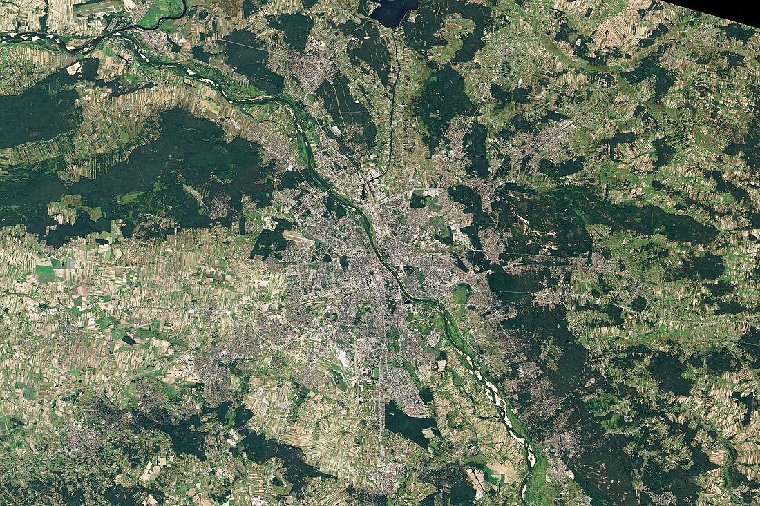 Warsaw in 2013,Landsat 8 image