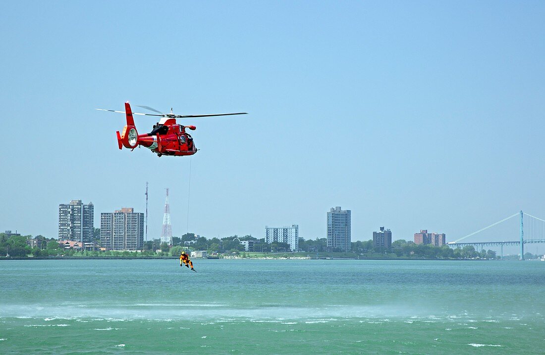 Coast Guard water rescue demonstration