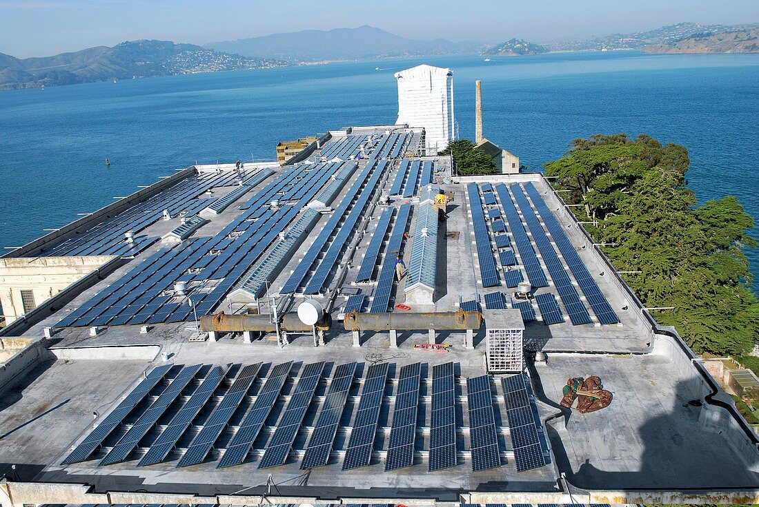 Solar power at Alcatraz,USA