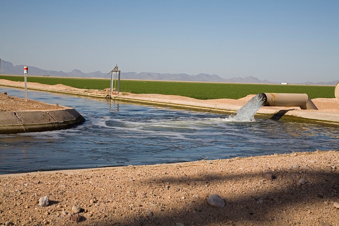 Irrigation canal in Arizona,USA