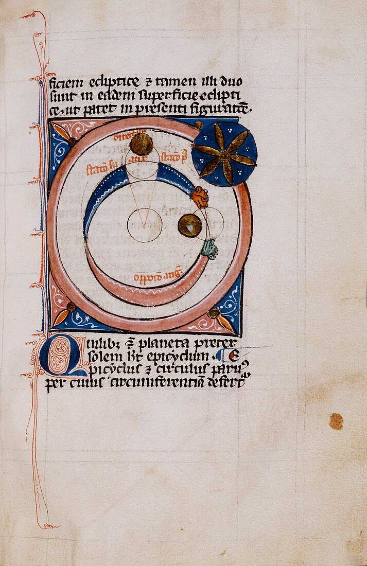 Medieval depiction of the Solar System