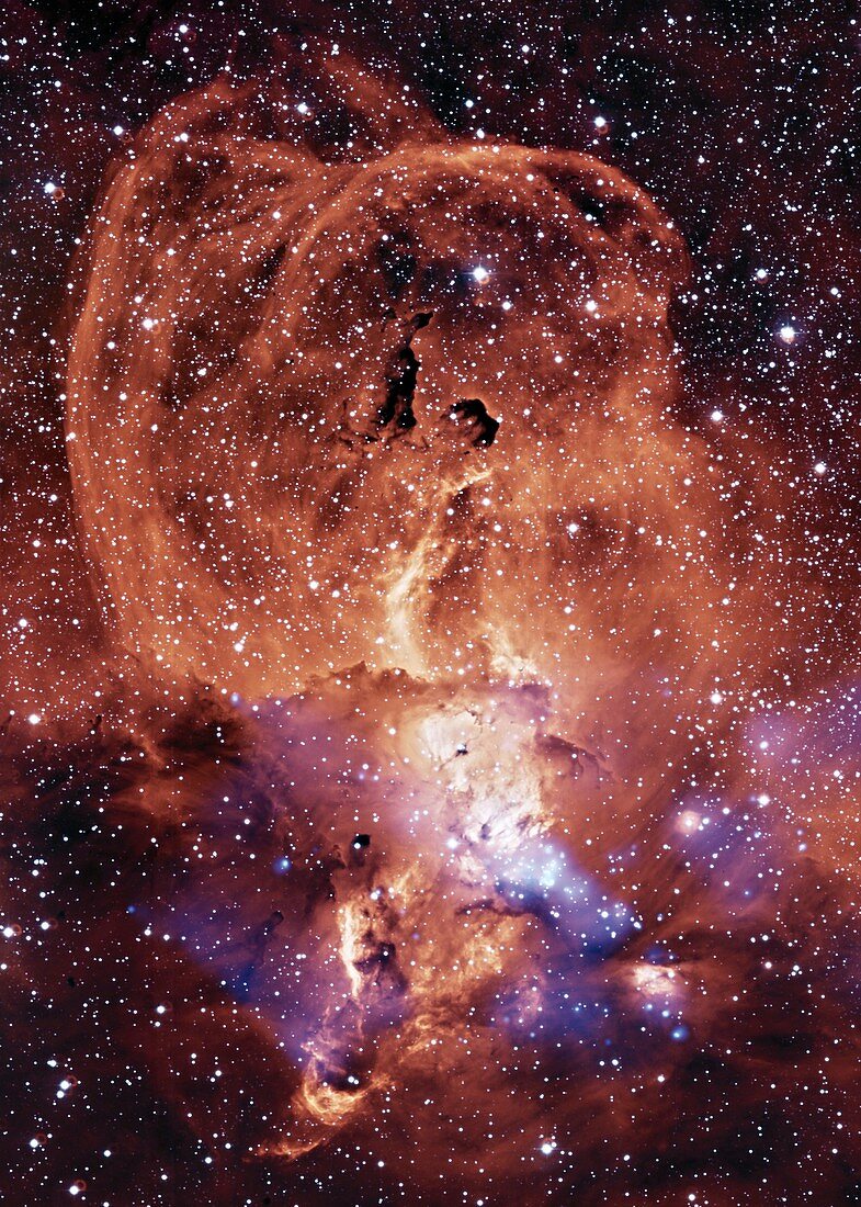 NGC 3576 nebula,optical image