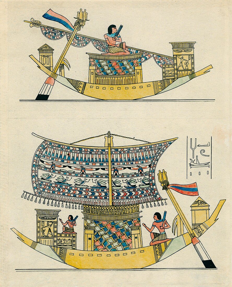 Ancient Egyptian ship,historical artwork