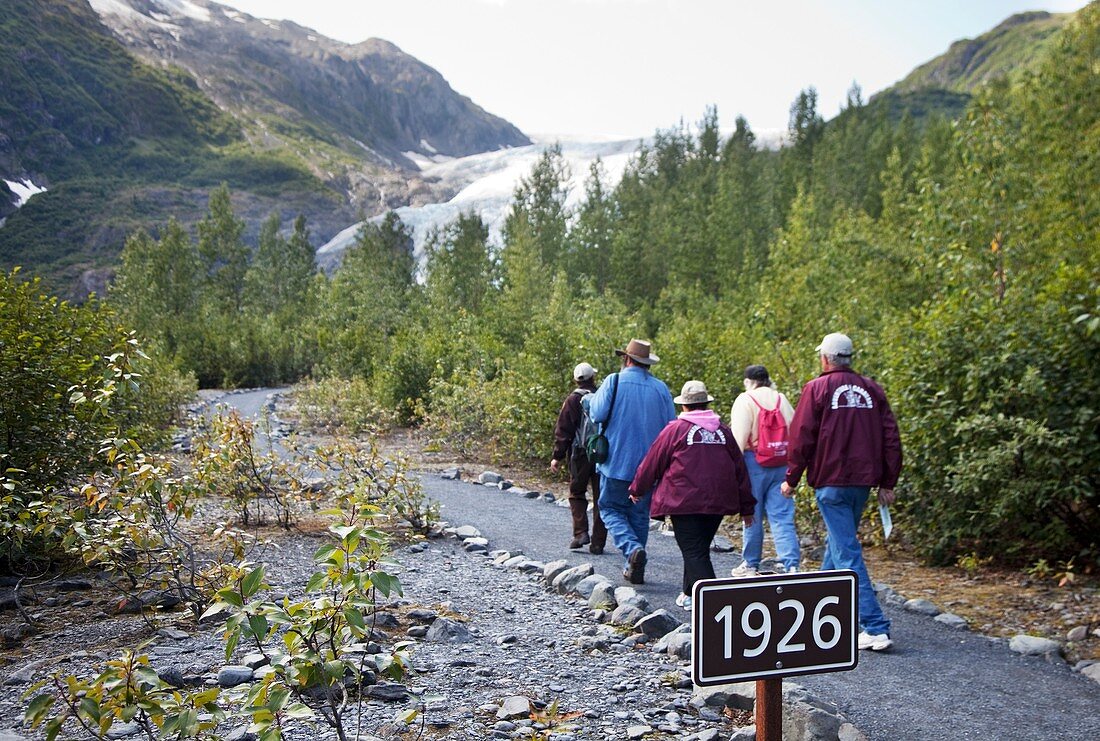 Retreat of Exit Glacier,Alaska