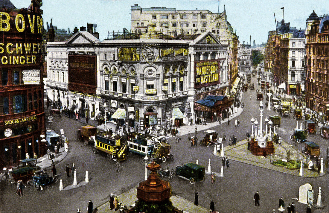 Piccadilly Circus,UK,historical image