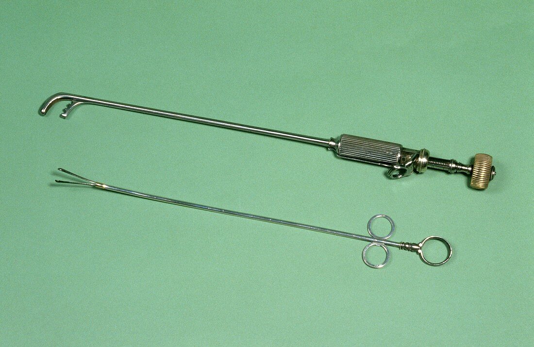 Lithotomy instruments,circa 1870